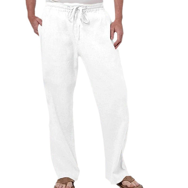 Herren nan weiche Loungehose aus Baumwolljersey mit elastischem Tunnelzugbund und seitlichen Eingrifftaschen Echo Archiv