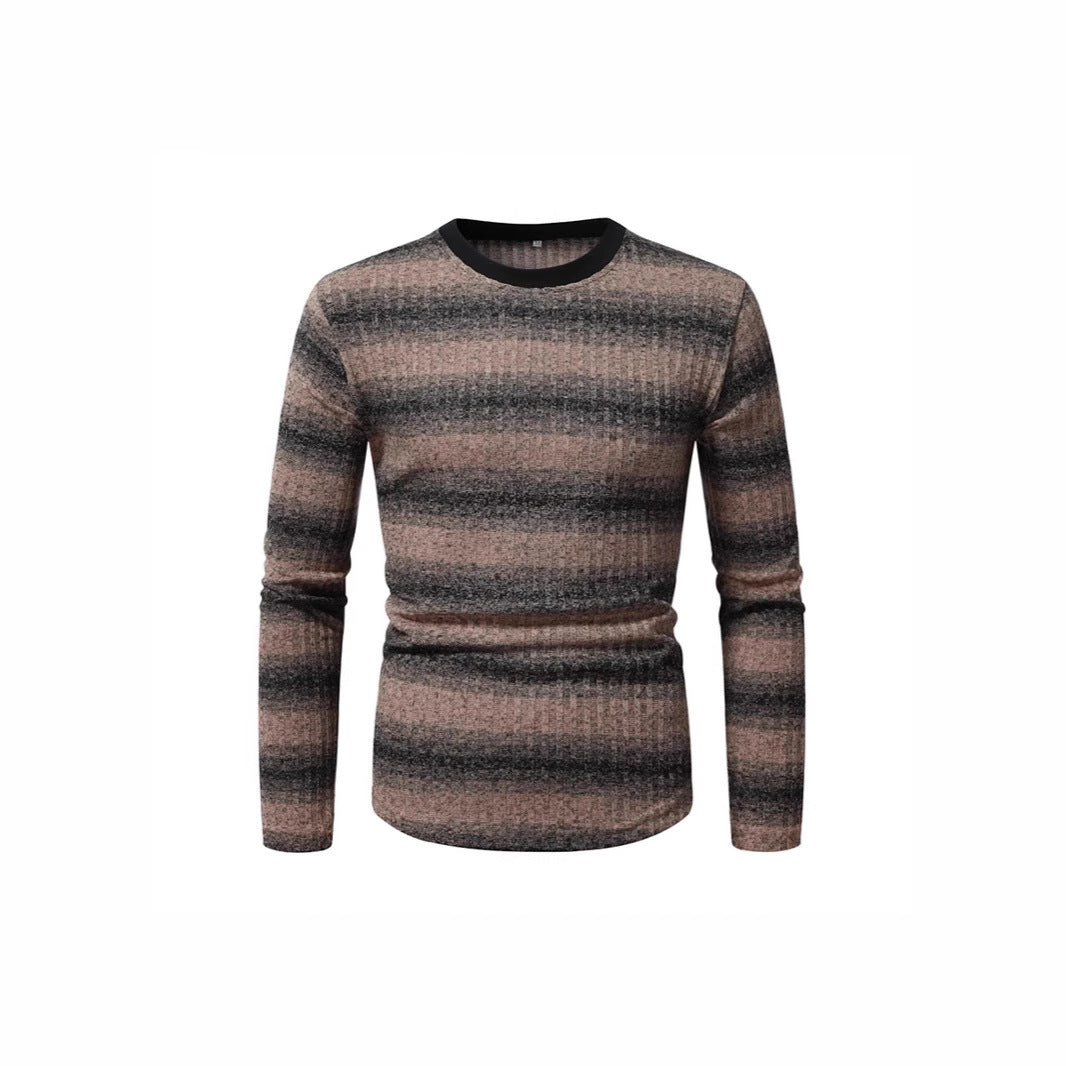 Herren Langarmshirt mit modernem Streifenmuster und komfortablem Schnitt Echoarchiv