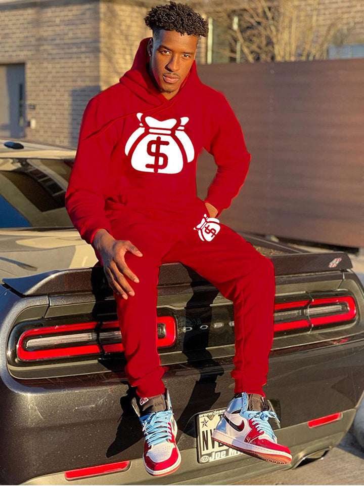 Herren Sweatanzug mit modernem Logo-Druck Echoarchiv
