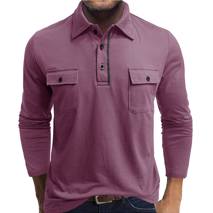 Herren Poloshirt mit modischen Taschen Echoarchiv