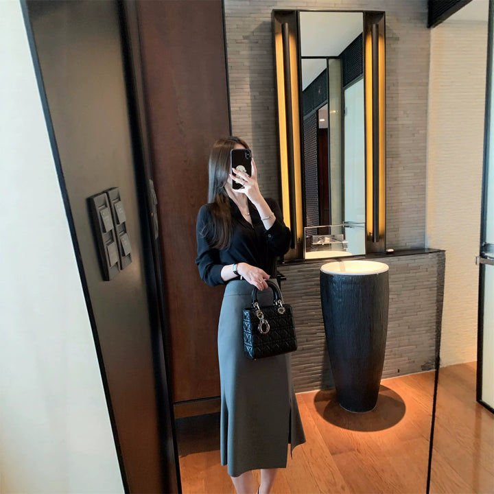 Damen Elegante Wickelrock Echoarchiv