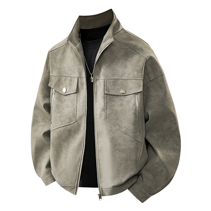 Herren Übergangsjacke mit zwei Brusttaschen und hochstehendem Kragen Echoarchiv