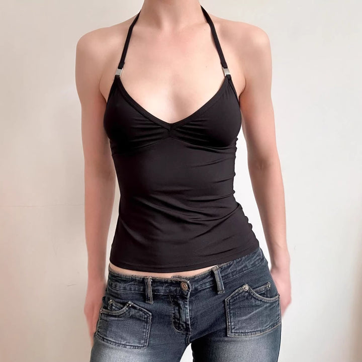 Damen Sportliches Spaghetti-Trägertop mit eleganten Akzenten Echo Archiv