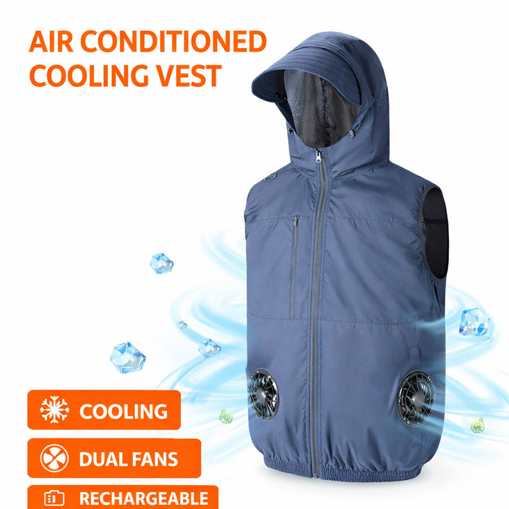 Herren nan technische Outdoorweste mit Kapuze und Visor Echo Archiv