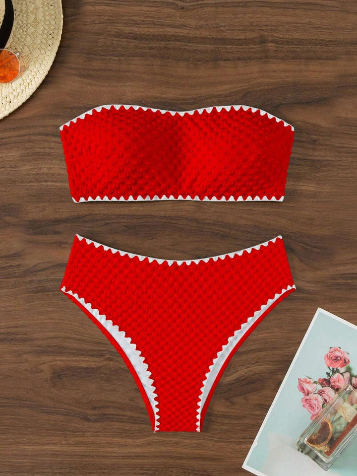 Damen Bandeau-Bikini mit strukturierter Oberfläche Echo Archiv