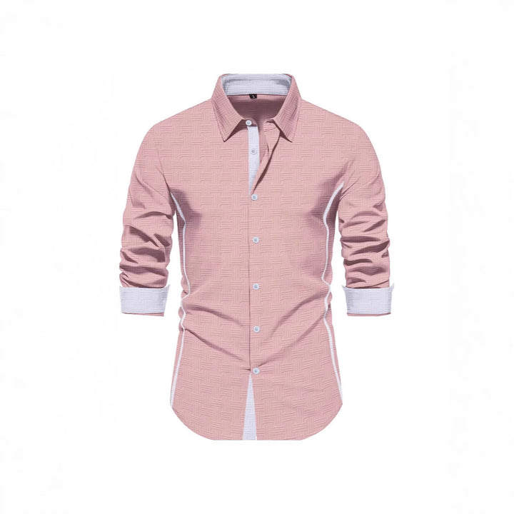 Herren elegantes und modernes Hemd mit strukturiertem Design Echoarchiv