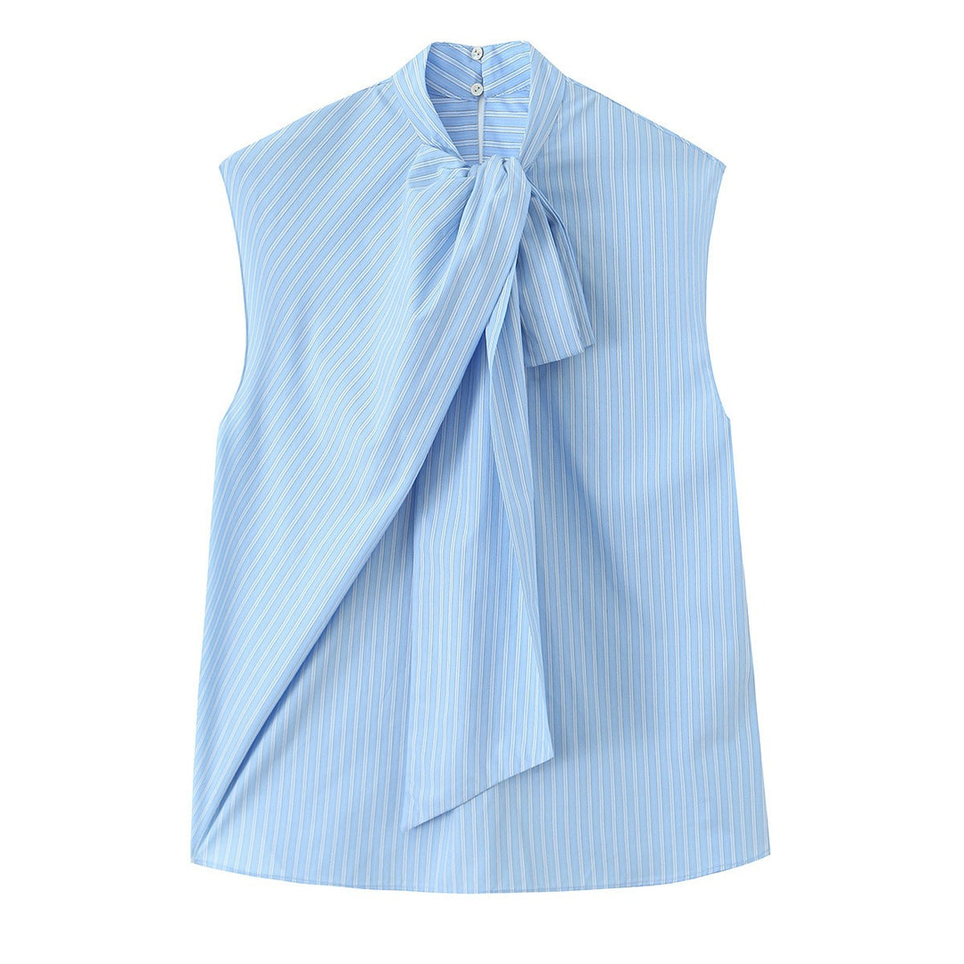 Damen Hemdblusenshirt mit dekorativer Schleife und eleganter Streifenoptik Echo Archiv