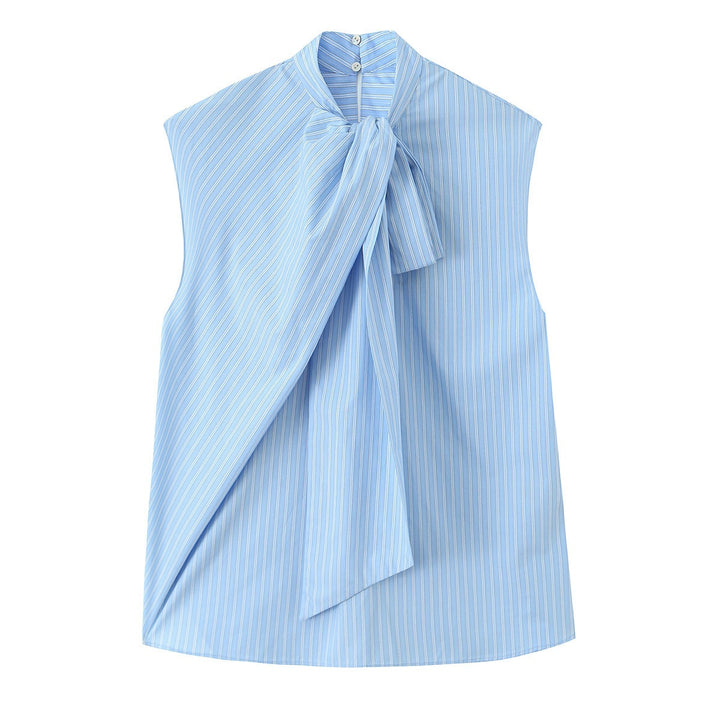 Damen Hemdblusenshirt mit dekorativer Schleife und eleganter Streifenoptik Echo Archiv