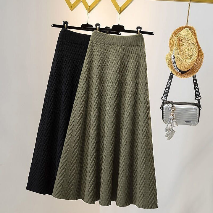Damen Eleganter Maxirock mit Chevron-Muster Echo Archiv
