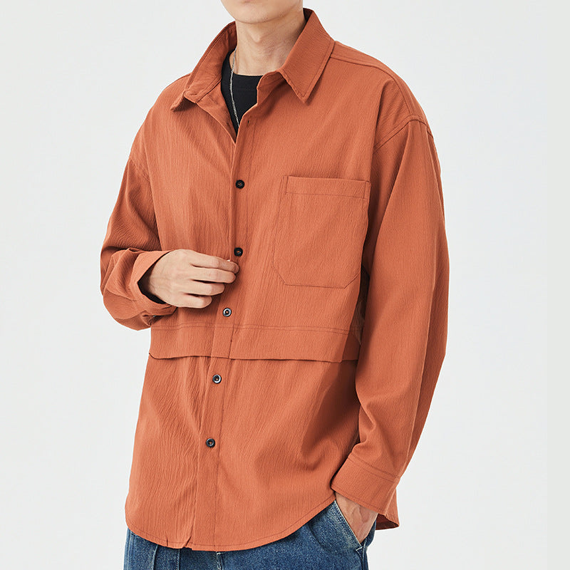 Herren lässige Hemdjacke mit praktischen Taschen Echoarchiv