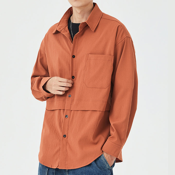 Herren lässige Hemdjacke mit praktischen Taschen Echoarchiv