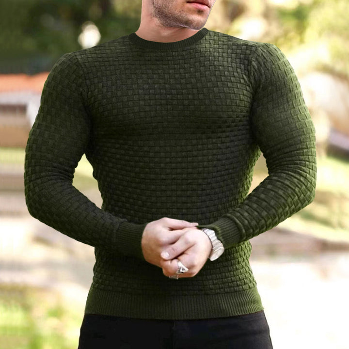 Herren Strukturierter Langarmpullover Echoarchiv