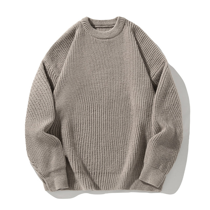 Unisex Grobstrick-Rundhalspullover mit Drop-Shoulder und markanter Rippenstruktur Echo Archiv