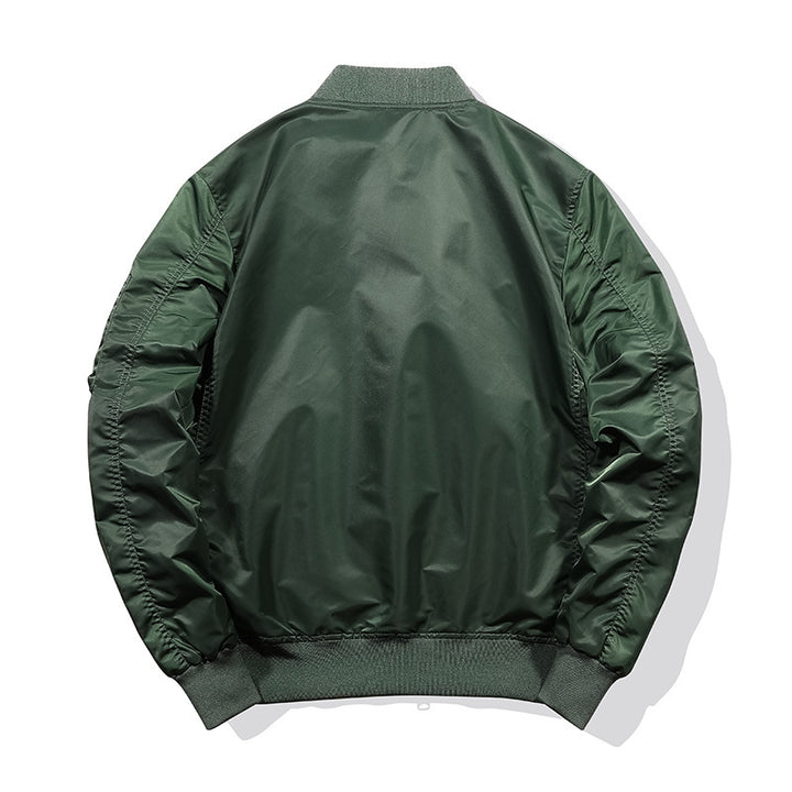 Herren Piloten-Bomberblouson aus technischem Nylon mit kontrastierendem Innenfutter, Ärmeltasche und Rippbündchen Echo Archiv