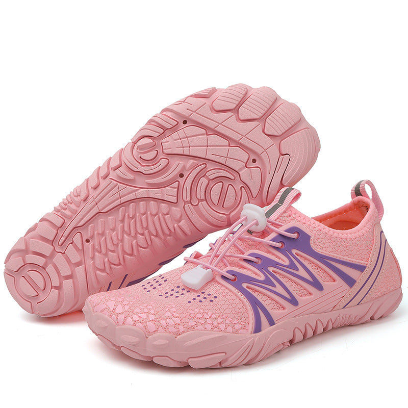 Damen leichte Wasserschuhe mit schnelltrocknendem Strickoberteil, elastischem Zugverschluss und rutschfester Profilsohle Echo Archiv