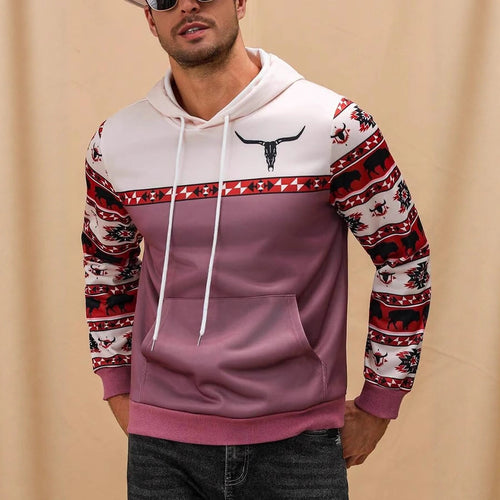 Herren Kapuzenpullover mit modernem Tribal-Muster Echoarchiv