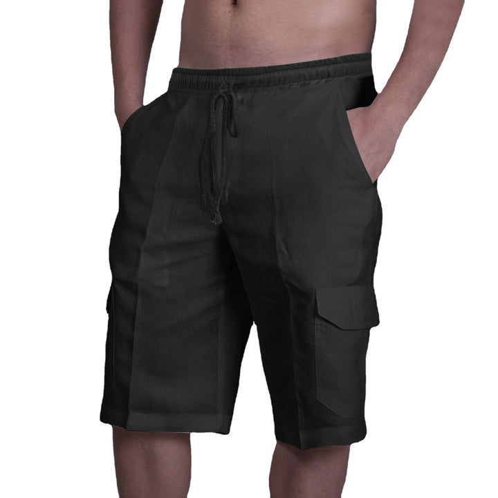Herren Cargo-Shorts aus leichtem Leinenstoff Echoarchiv
