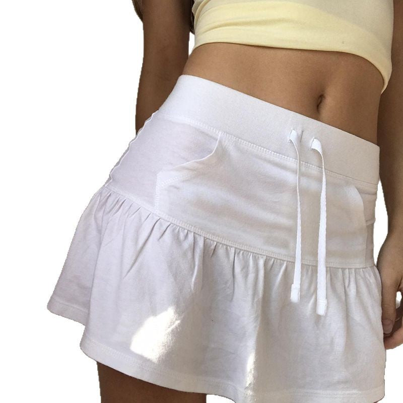 Damen luftiger Minirock mit voluminösen Rüschendetails Echo Archiv