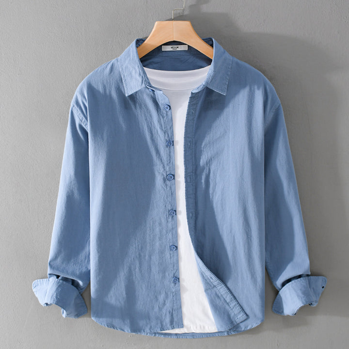 Herren Leichtes Layering-Hemd mit innenliegendem Jersey-Einsatz und entspanntem Schnitt Echoarchiv