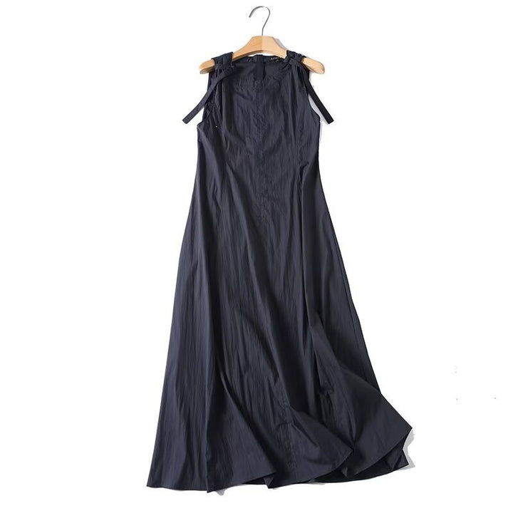 Damen luftiges Maxi-Kleid mit Spaghetti-Trägern und voluminösem Saum Echo Archiv