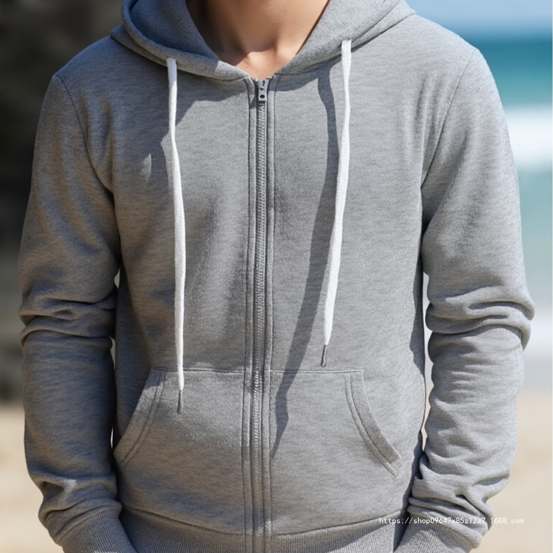 Herren Kapuzen‑Sweatjacke mit durchgehendem Reißverschluss, Kängurutaschen & weichem Futter Echo Archiv