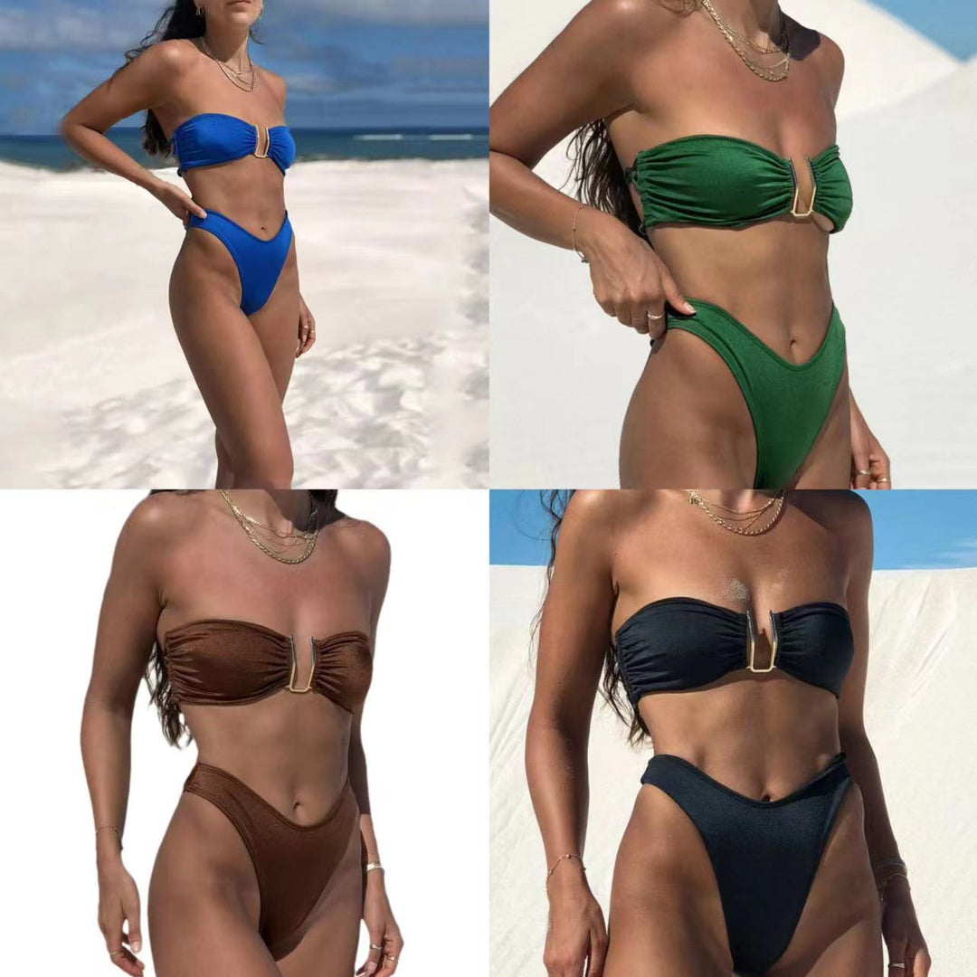 Damen Bandeau-Bikini mit elegantem Schlüssel-Detail Echo Archiv