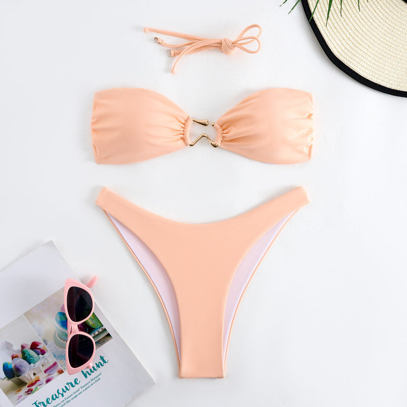 Damen Bandeau Bikini mit elegantem Gold-Detail Echo Archiv