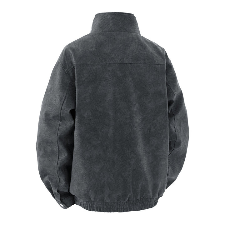 Herren klassische Wildlederjacke mit praktischen Taschen Echoarchiv