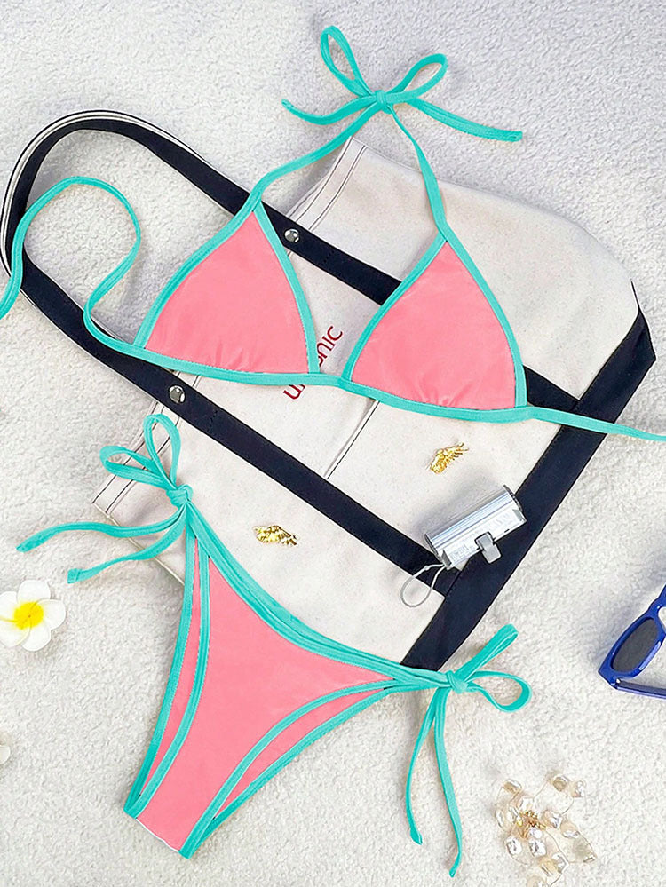 Damen Triangel-Bikini mit verspielten Schleifen Echo Archiv