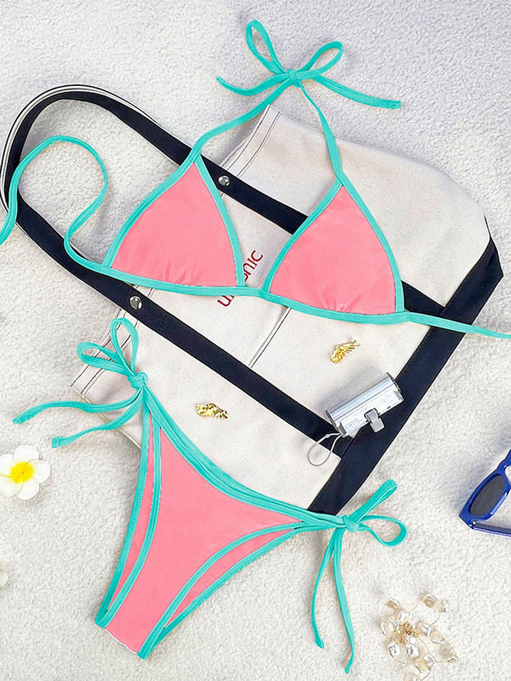 Damen Triangel-Bikini mit verspielten Schleifendetails Echo Archiv