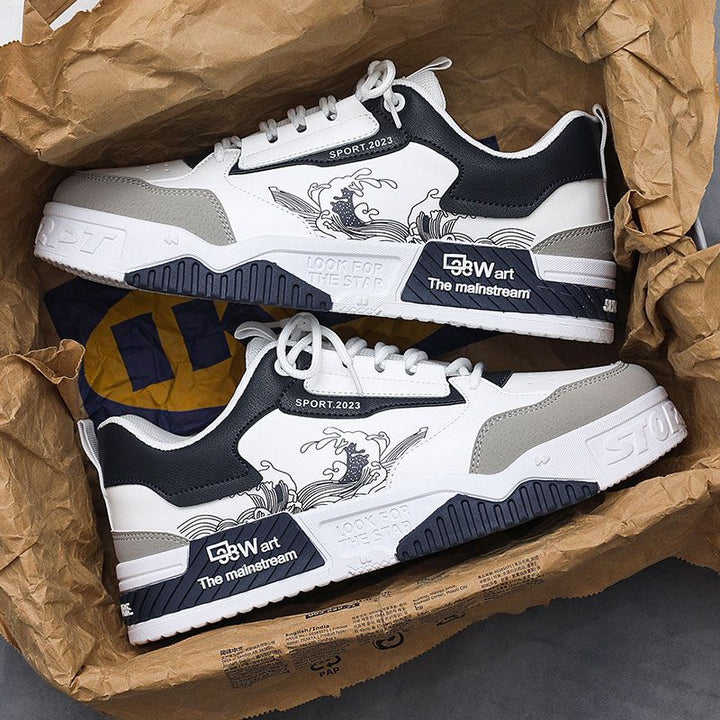 Damen Sportliche Sneakers mit kunstvollem Grafikdesign und rutschfester Sohle Echo Archiv
