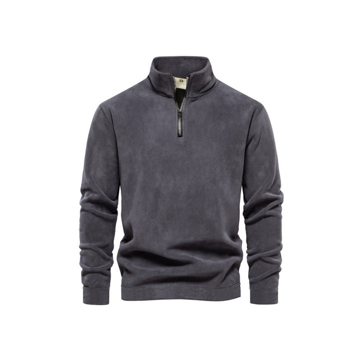 Herren Fleece-Pullover mit Stehkragen Echoarchiv