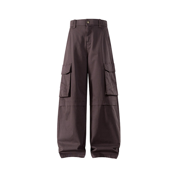 Damen weite Cargo-Hose mit hoher Taille und Multifunktions-Taschen Echo Archiv