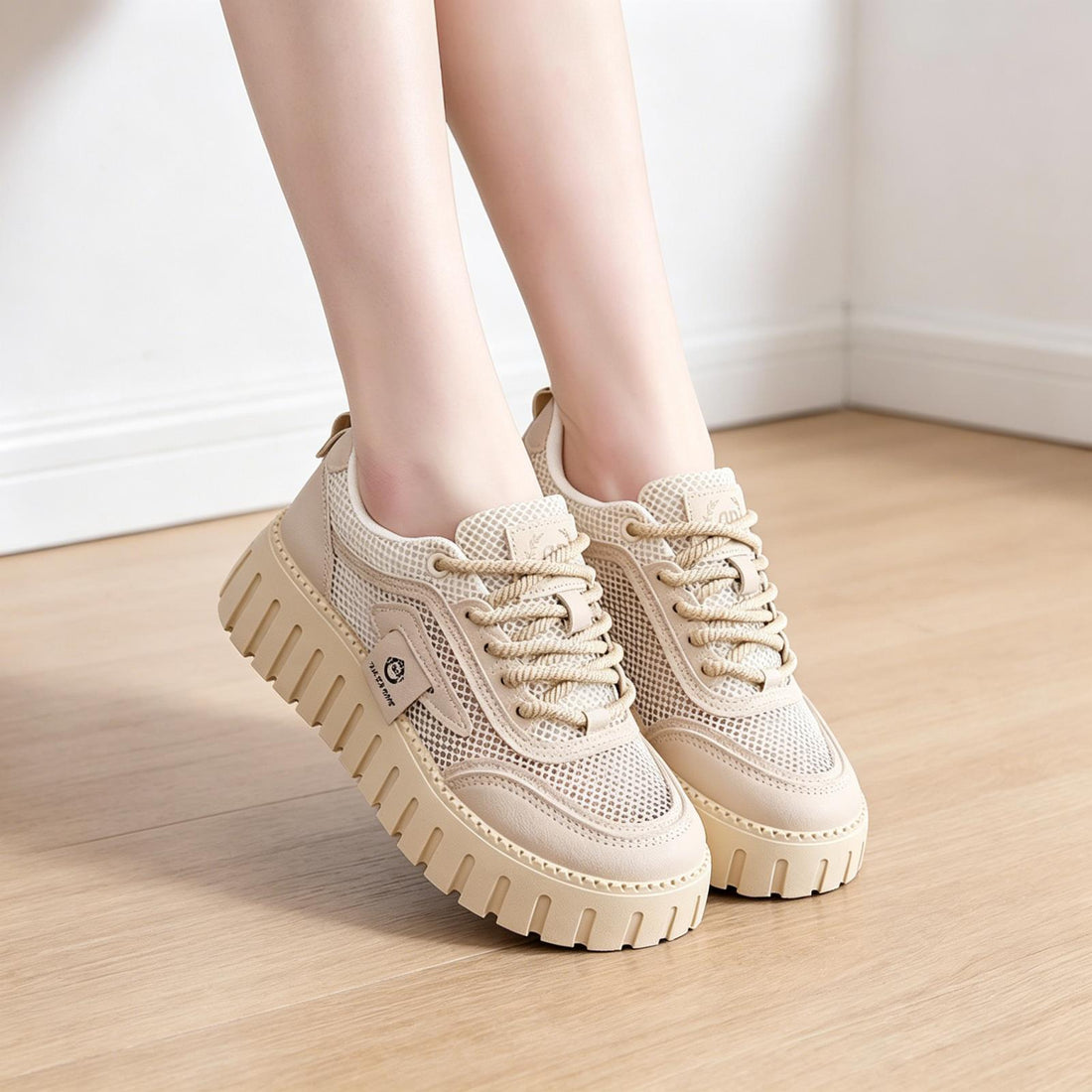 Damen Atmungsaktive Sneaker mit stabiler Sohle Echoarchiv
