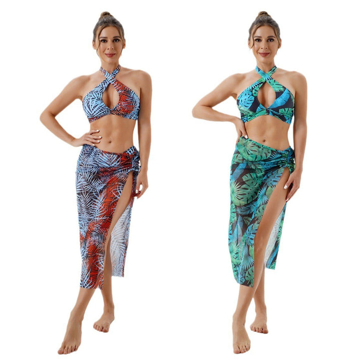 Damen Modischer Bikini mit transparenter Strandpareo Echo Archiv