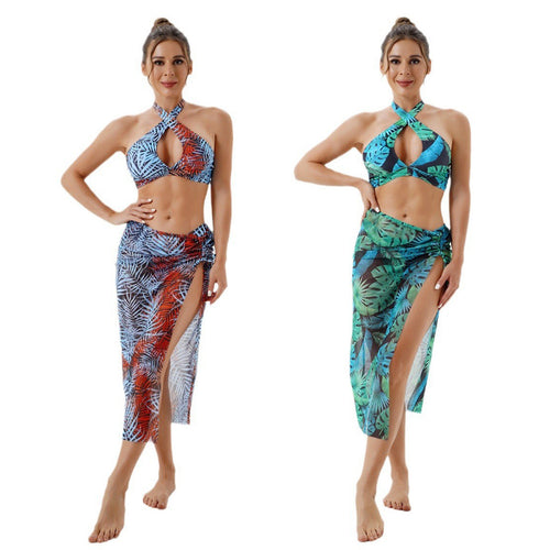 Damen Modischer Bikini mit transparenter Strandpareo Echo Archiv