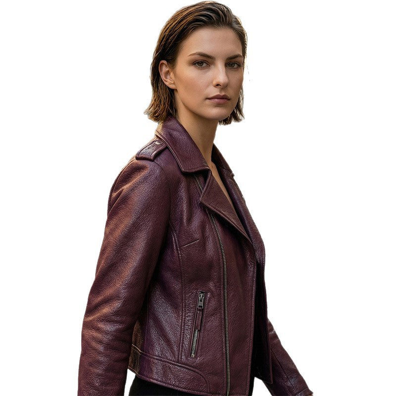 Damen Stylische Bikerjacke aus hochwertigem Leder Echo Archiv