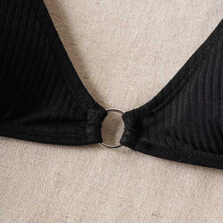Damen Triangel-Bikini mit feinem Ripp-Design und verstellbaren Trägern Echo Archiv