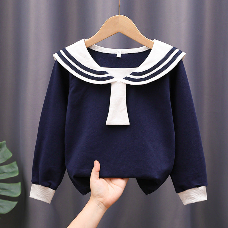 Mädchen Matrosen Sweatshirt mit stylischem Kragen Echo Archiv