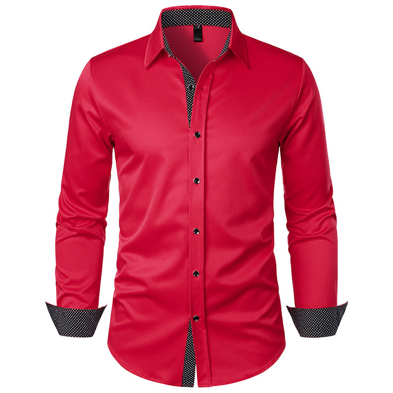 Herren elegantes Sommerhemd mit polierten Druckdetails Echoarchiv