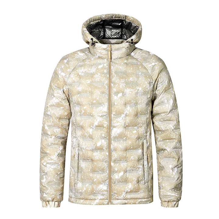 Herren Modische Steppjacke mit Kapuze und innovativem Design Echo Archiv