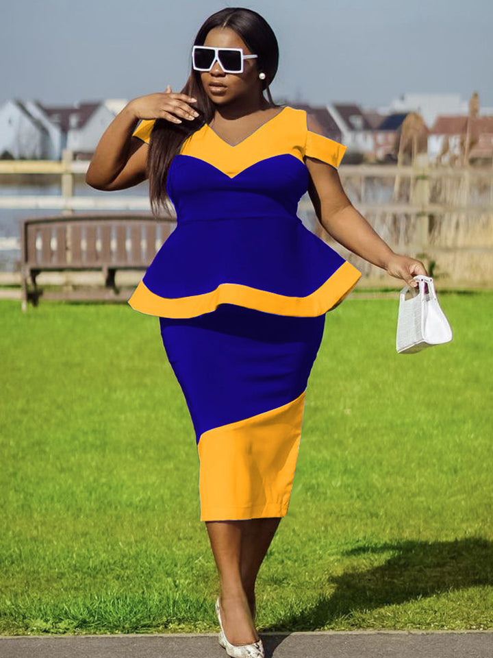 Damen Figurbetontes Peplum-Kleid Echo Archiv