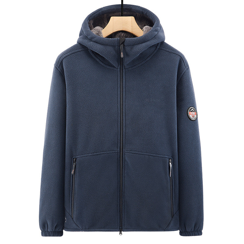 Herren Fleecejacke mit Kapuze Echo Archiv