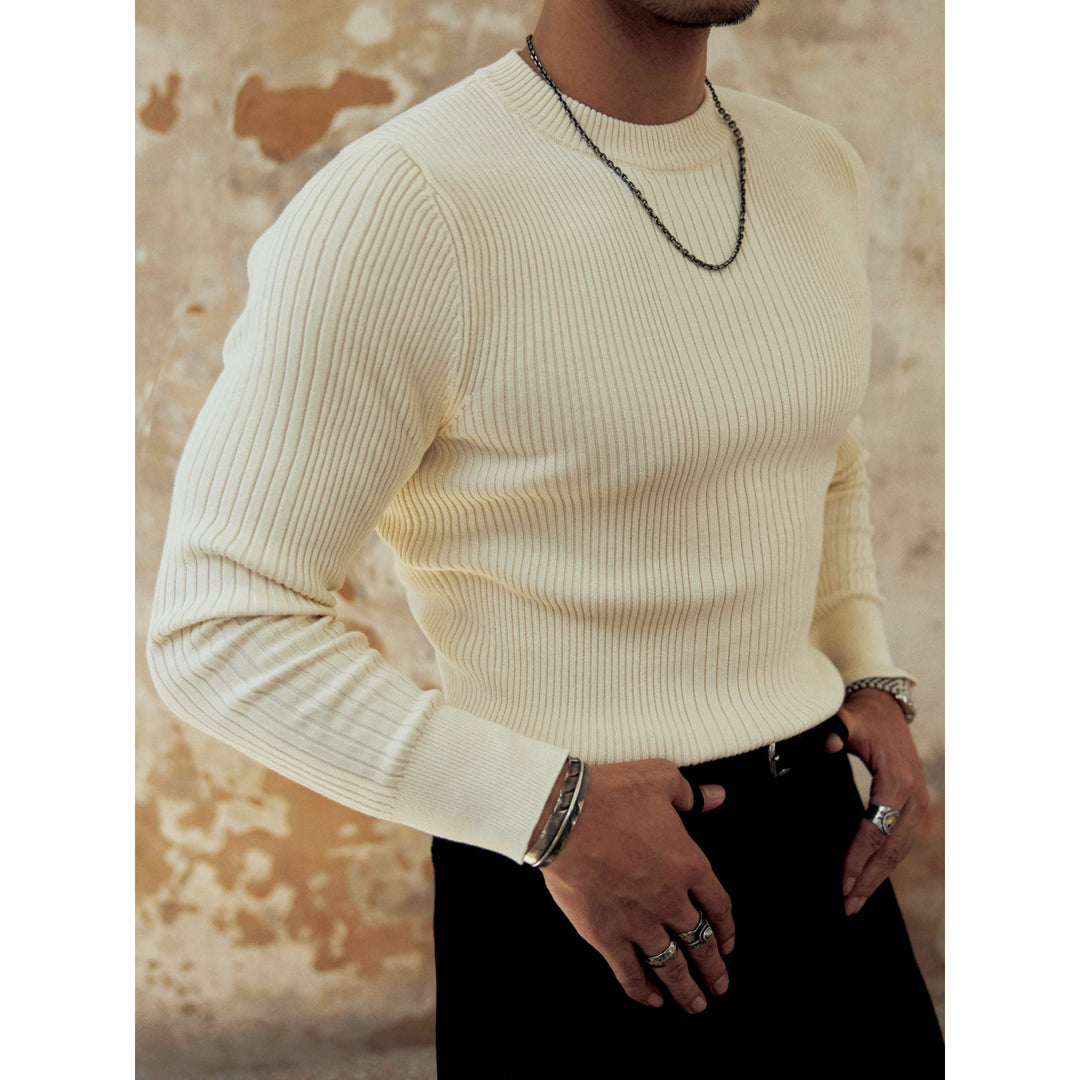 Herren Modischer Rippstrickpullover Echoarchiv