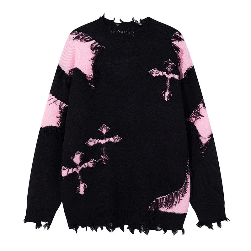 Damen Modischer Grobstrickpullover mit einzigartigem Zopfmuster Echoarchiv