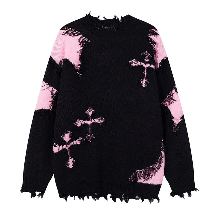Damen Modischer Grobstrickpullover mit einzigartigem Zopfmuster Echoarchiv