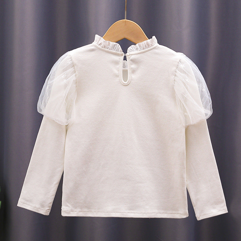 Mädchen T-Shirt mit eleganten Tüllärmeln und Rüschendetails Echo Archiv