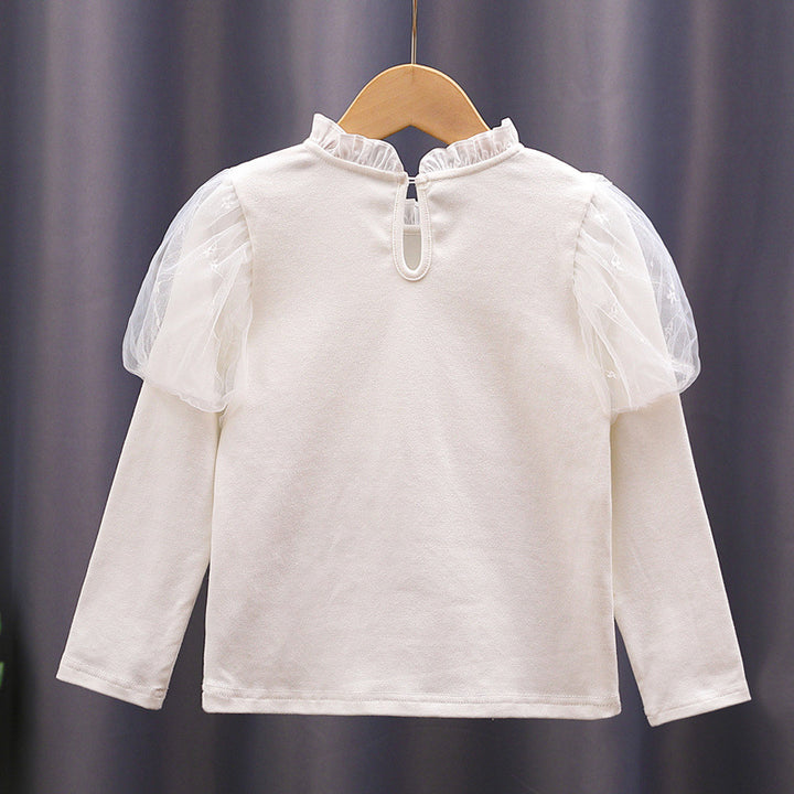 Mädchen T-Shirt mit eleganten Tüllärmeln und Rüschendetails Echo Archiv