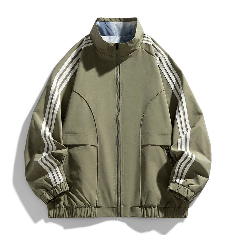 Herren Sportliche Übergangsjacke mit hohem Kragen und Reißverschlusstaschen Echo Archiv