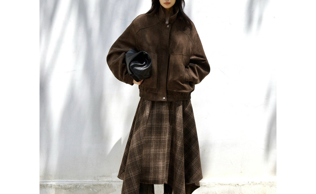 Damen Modische Oversized-Jacke Echoarchiv